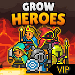Grow Heroes Vip Idle RPG v 4.8 apk + hack mod (Unlimited Gold / Gems / Bones / Ad-Free)